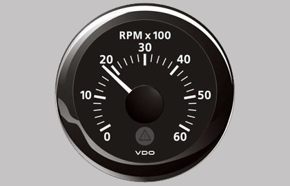 Tachometer Gauge 6000 RPM